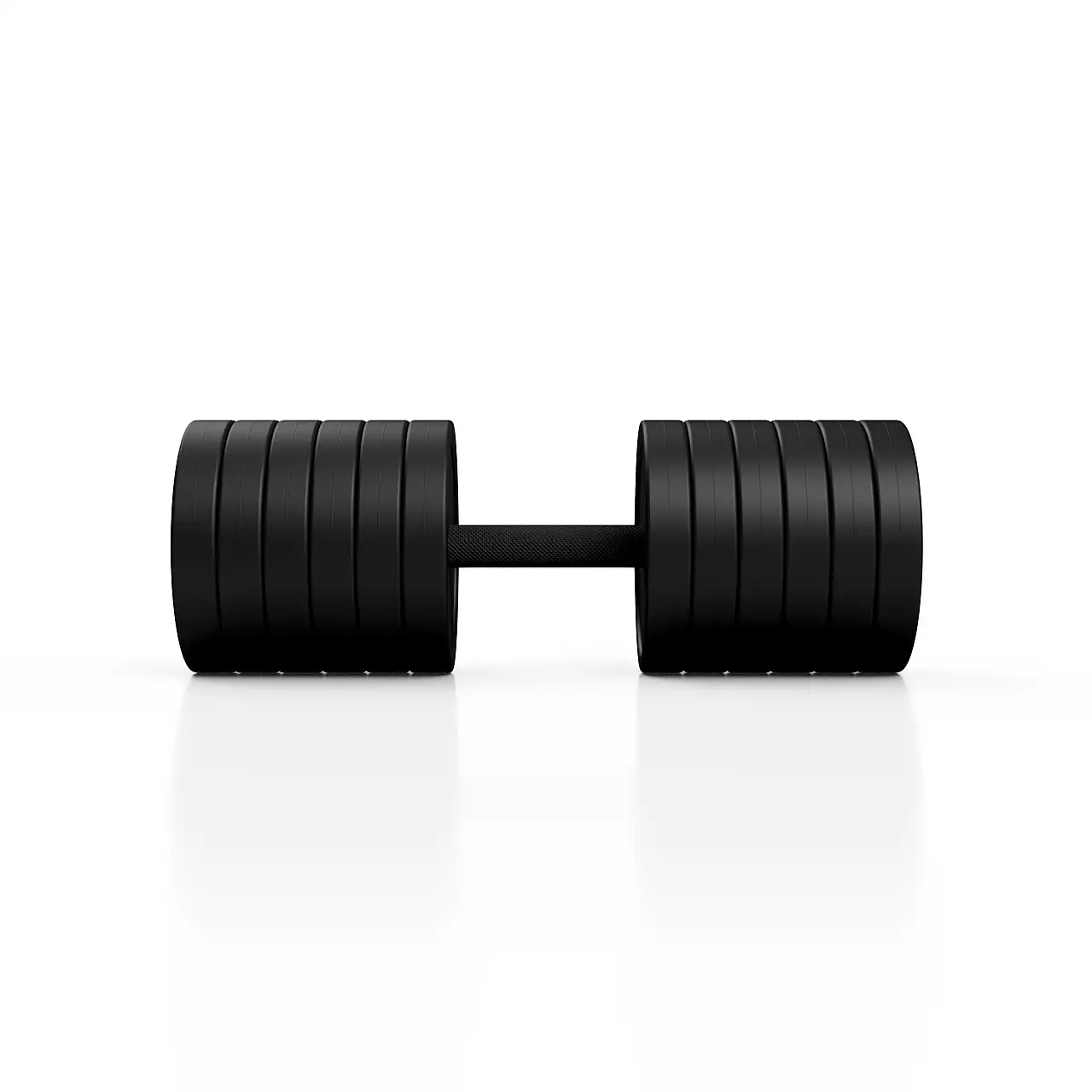 Гантель прорезиненный Marbo Sport 47.5кг, черный матовый