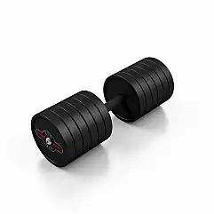 Гантель прорезиненный Marbo Sport 47.5кг, черный матовый