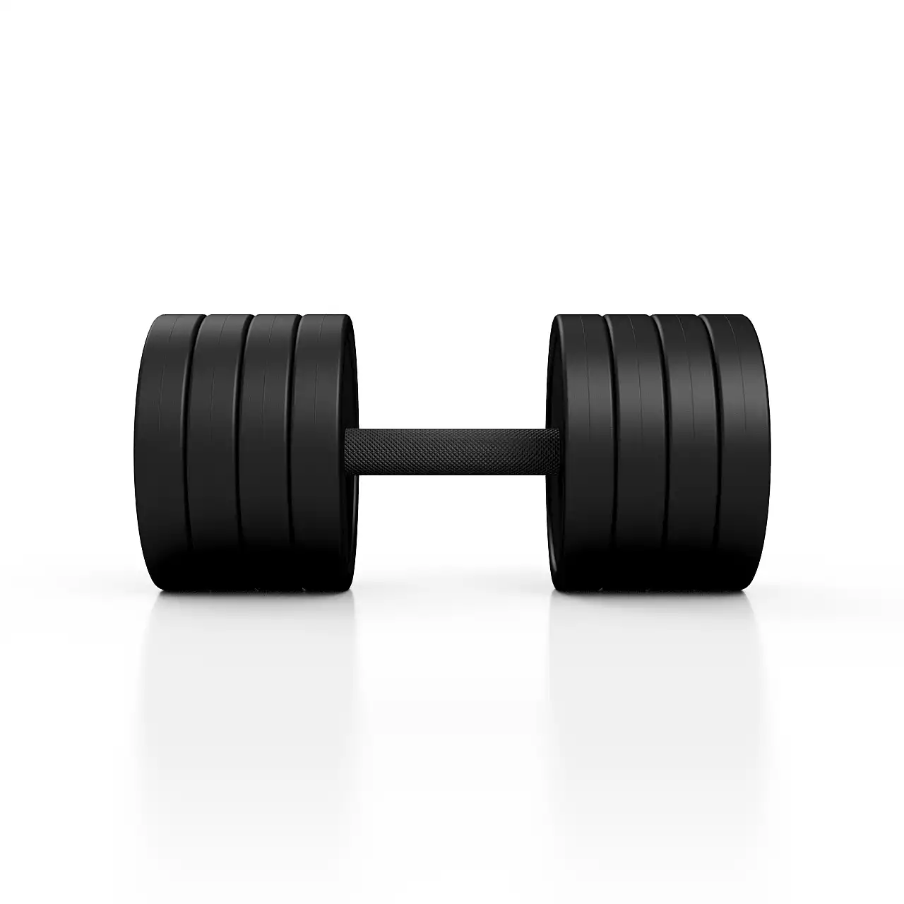 Гантель прорезиненный Marbo Sport 32.5кг, черный матовый
