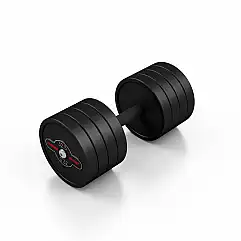 Гантель прорезиненный Marbo Sport 32.5кг, черный матовый