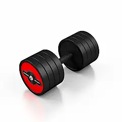 Гантель прогумована Marbo Sport 30кг, червоний глянець