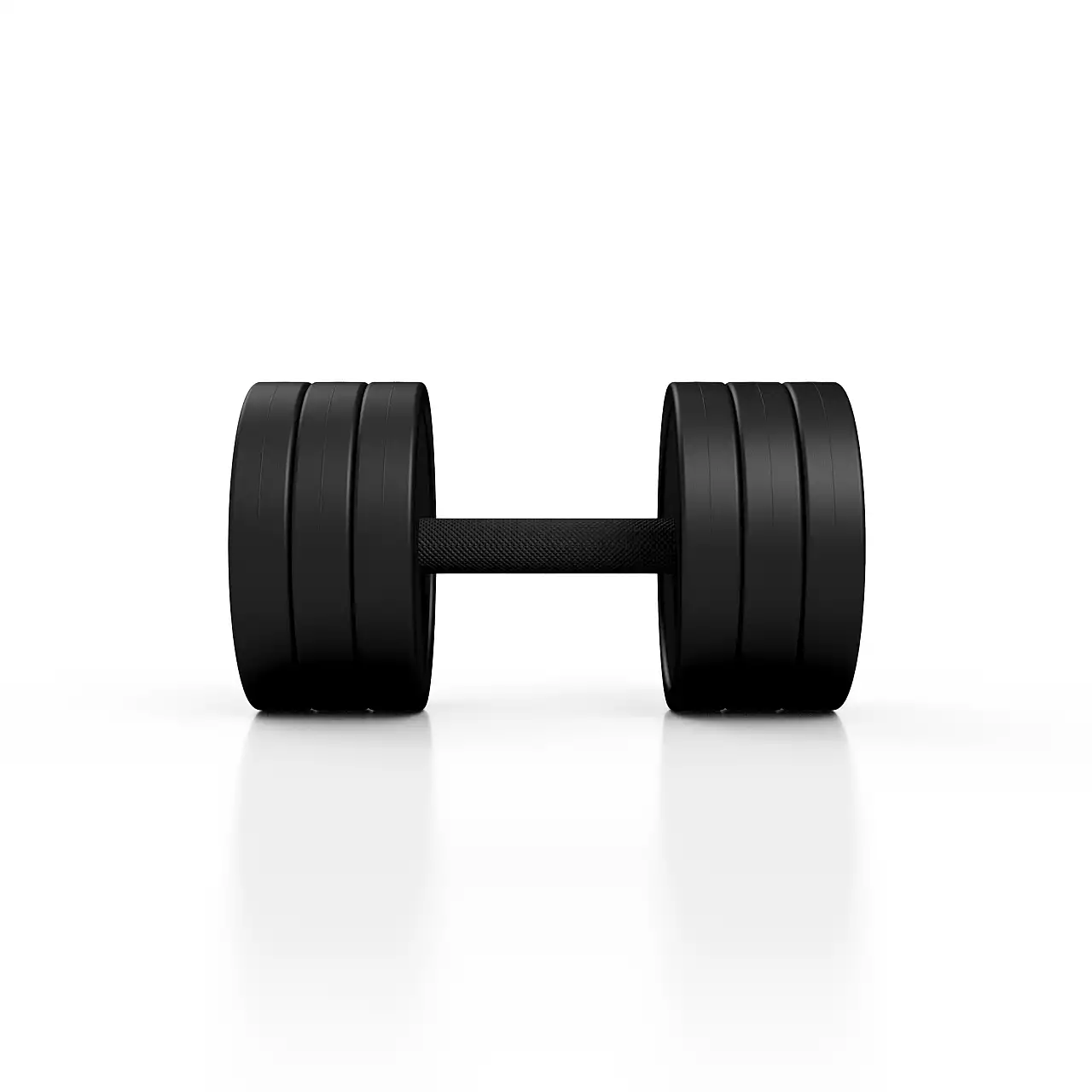 Гантель прорезиненный Marbo Sport 25кг, черный матовый.