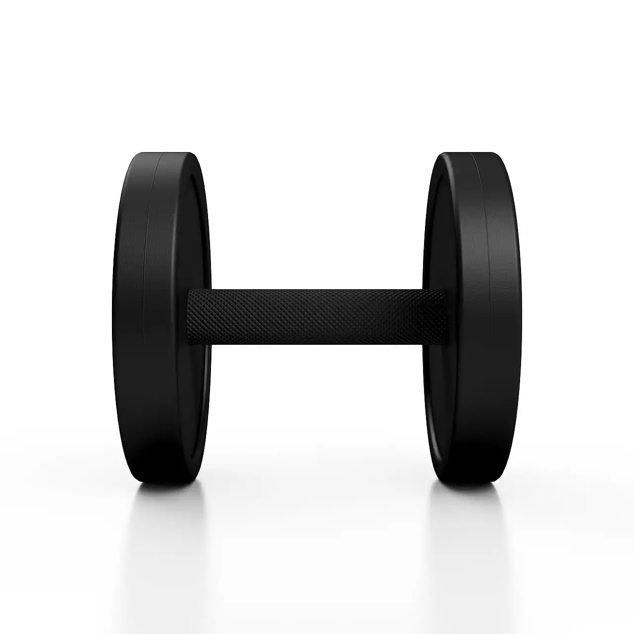 Гантель прорезиненный Marbo Sport 5кг, черный матовый