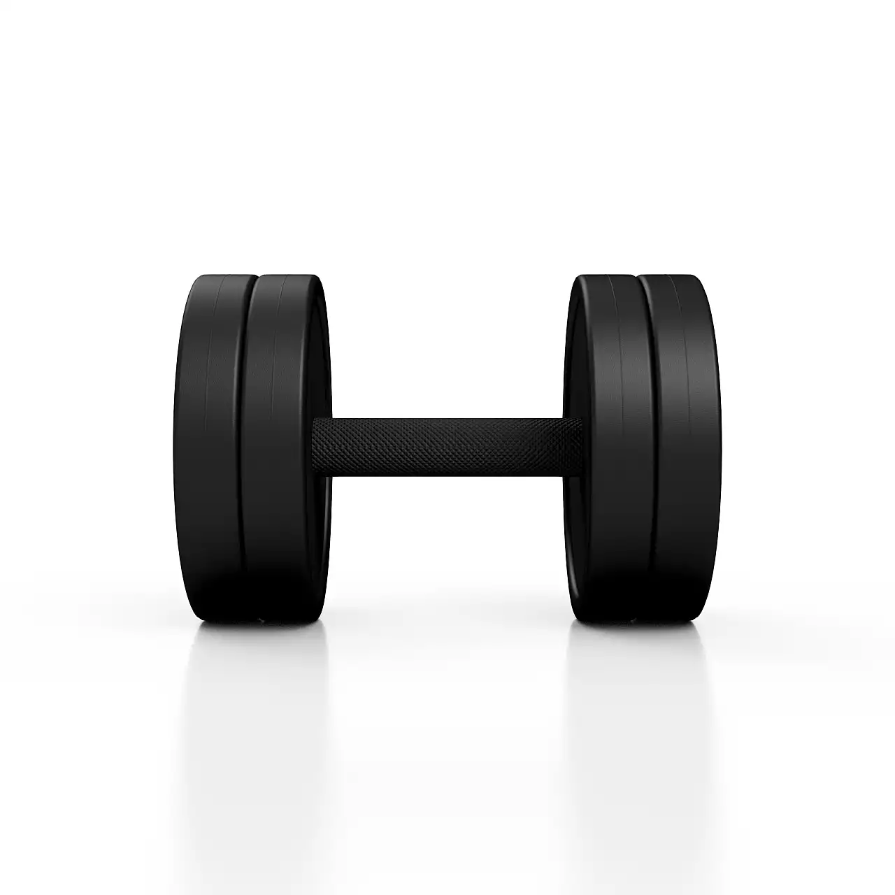 Гантель прорезиненный Marbo Sport 12.5кг, черный матовый