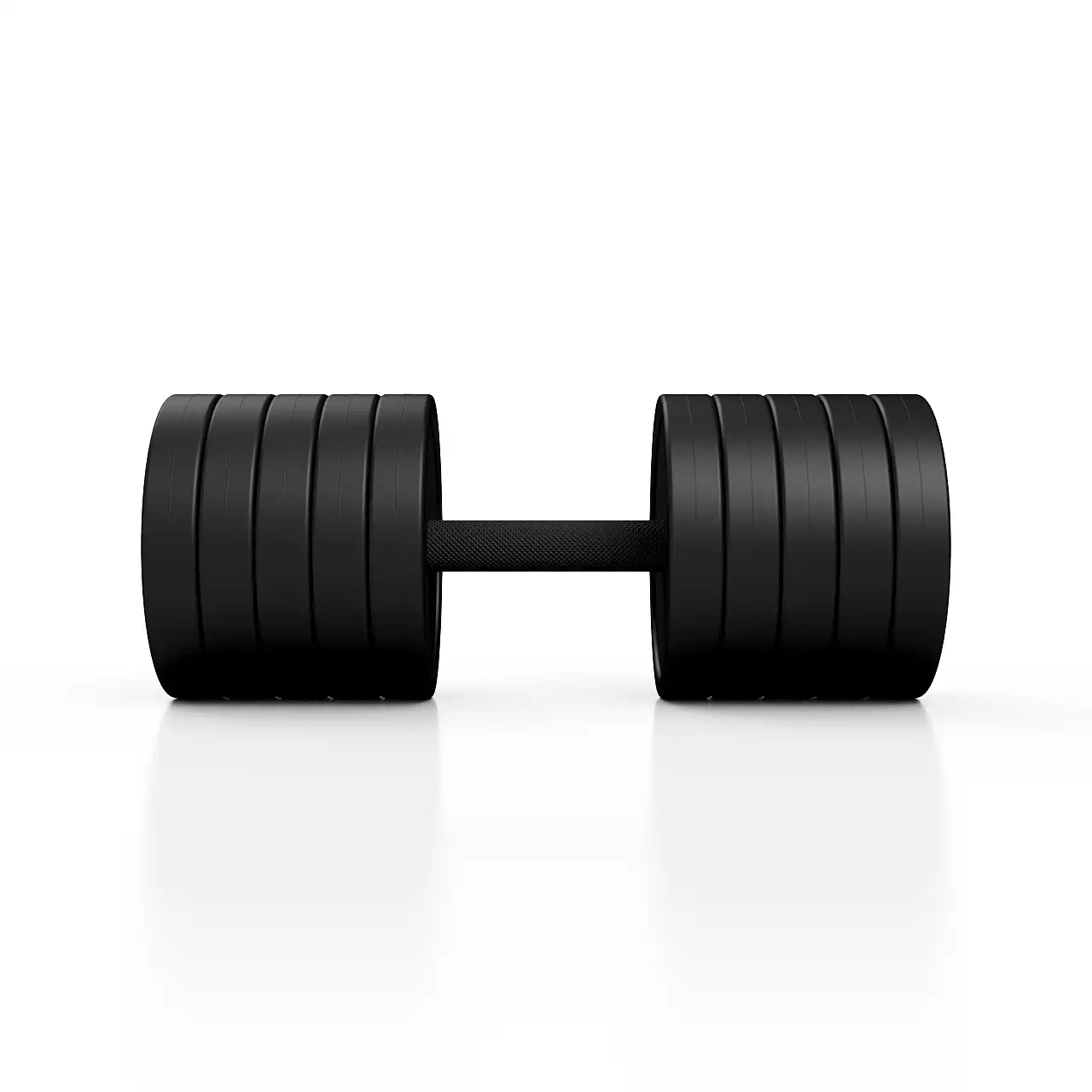 Гантель прорезиненный Marbo Sport 42.5кг, черный матовый.