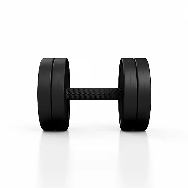 Гантель прорезиненный Marbo Sport 10кг, черный матовый.