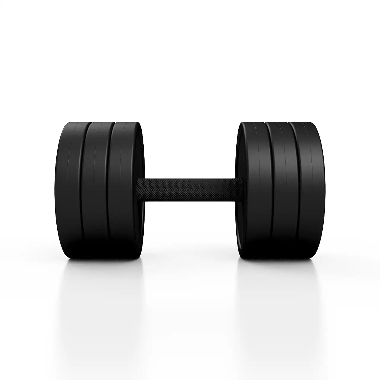 Гантель прорезиненный Marbo Sport 22.5кг, черный матовый