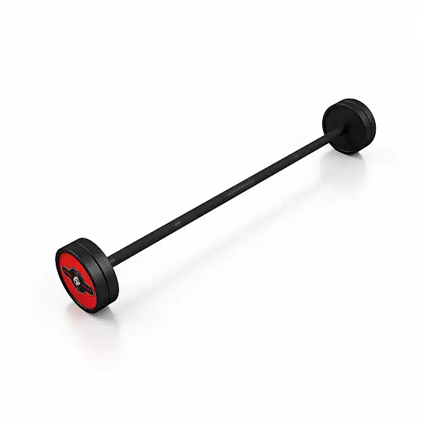 Штанга прогумована Marbo Sport 15кг, червоний глянець