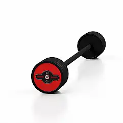 Штанга прогумована Marbo Sport 40кг, червоний глянець