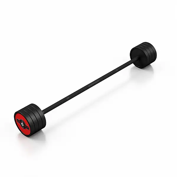 Штанга прогумована Marbo Sport 40кг, червоний глянець