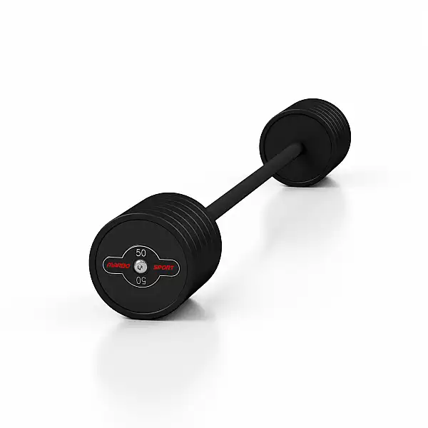 Штанга прогумована Marbo Sport 50кг, чорний матовий