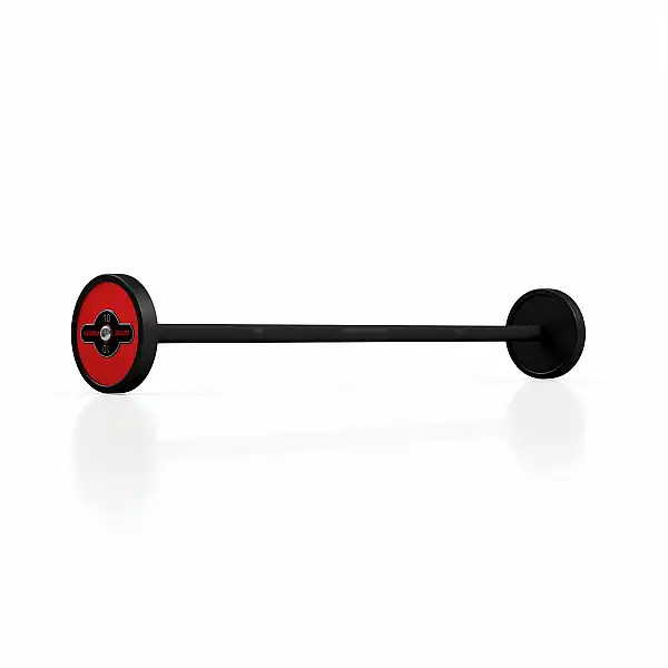 Штанга прогумована Marbo Sport 10кг, червоний глянець